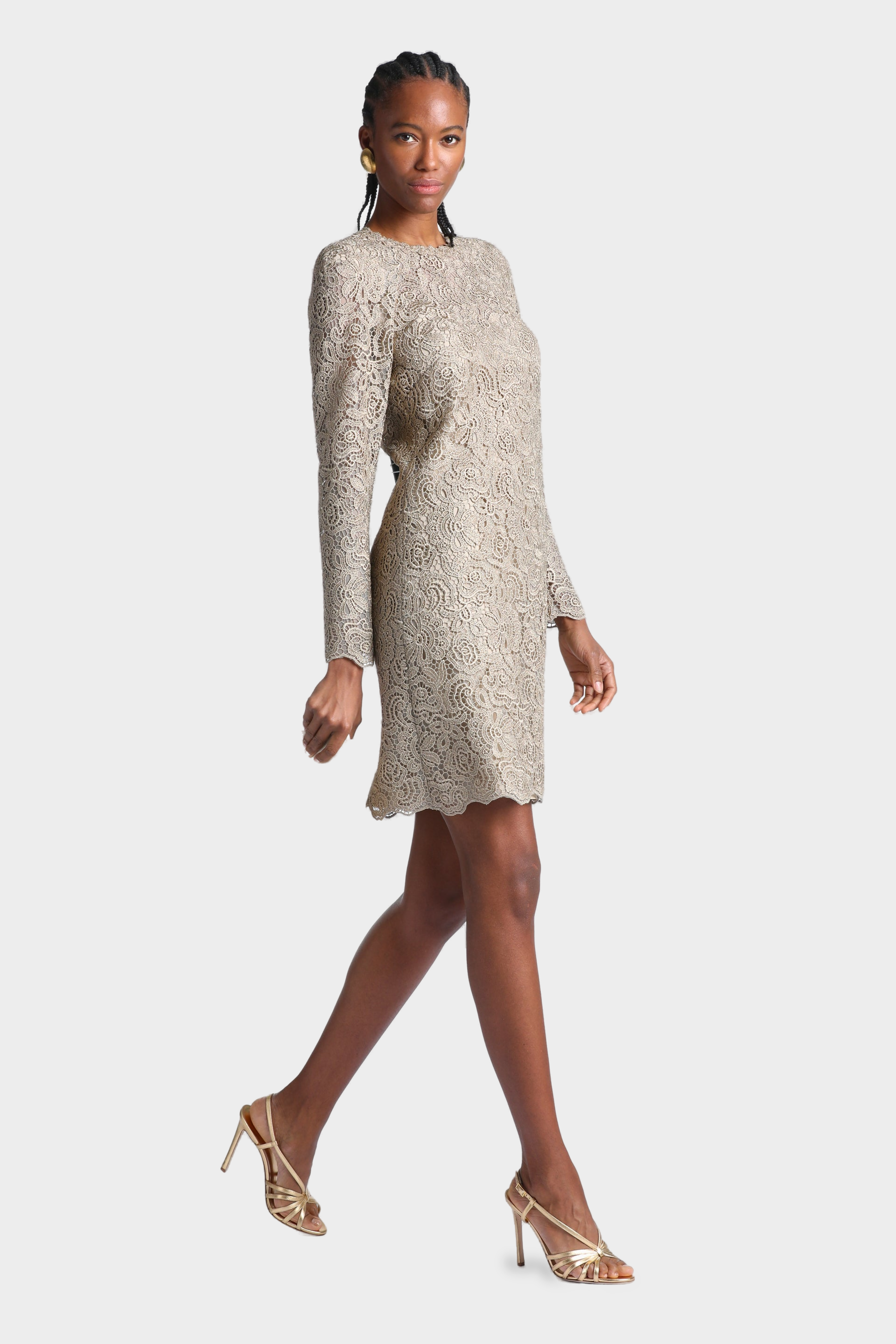 Galalite Macramé Lace Minidress