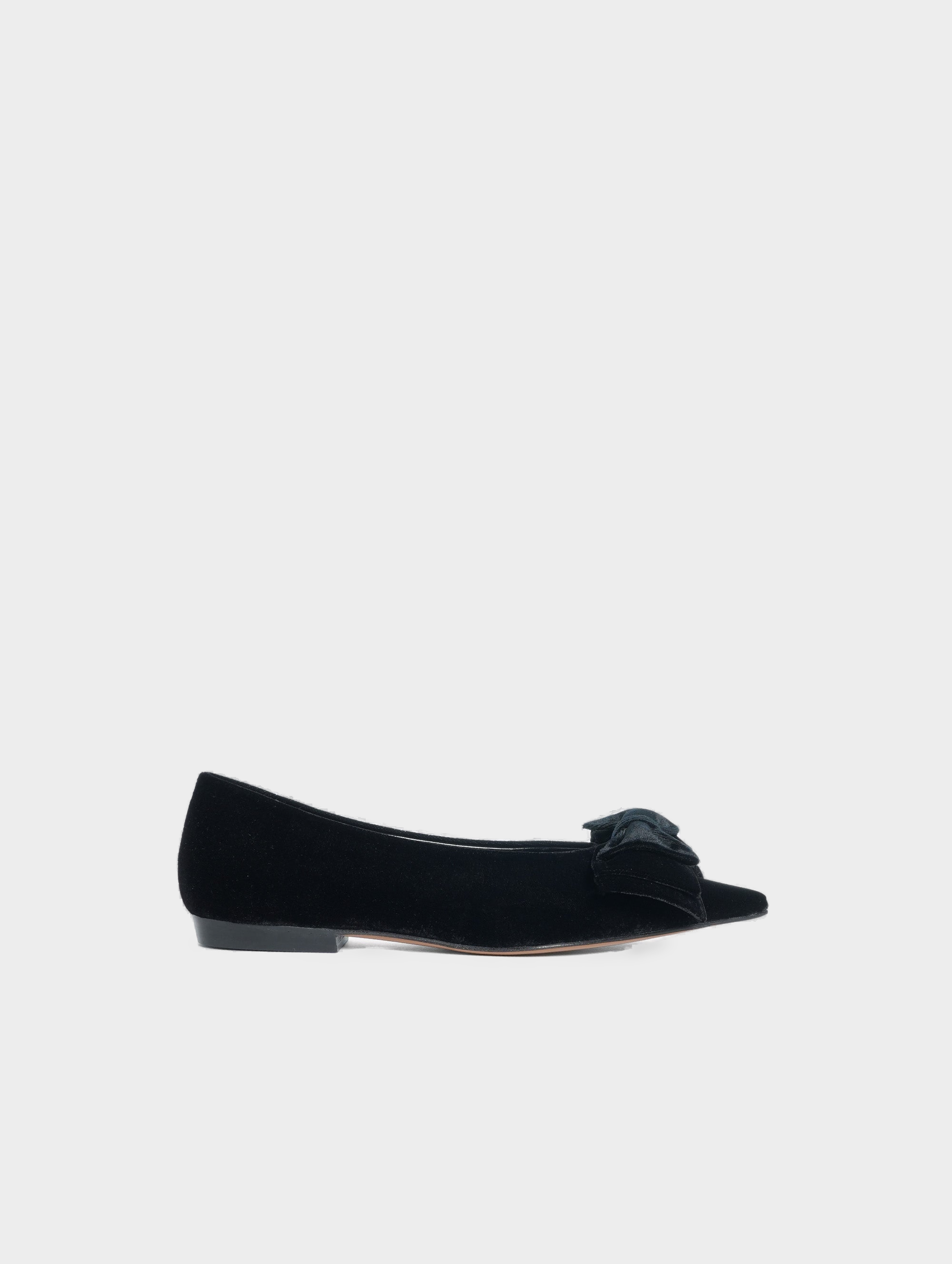 Spot Velvet Ballet Flats