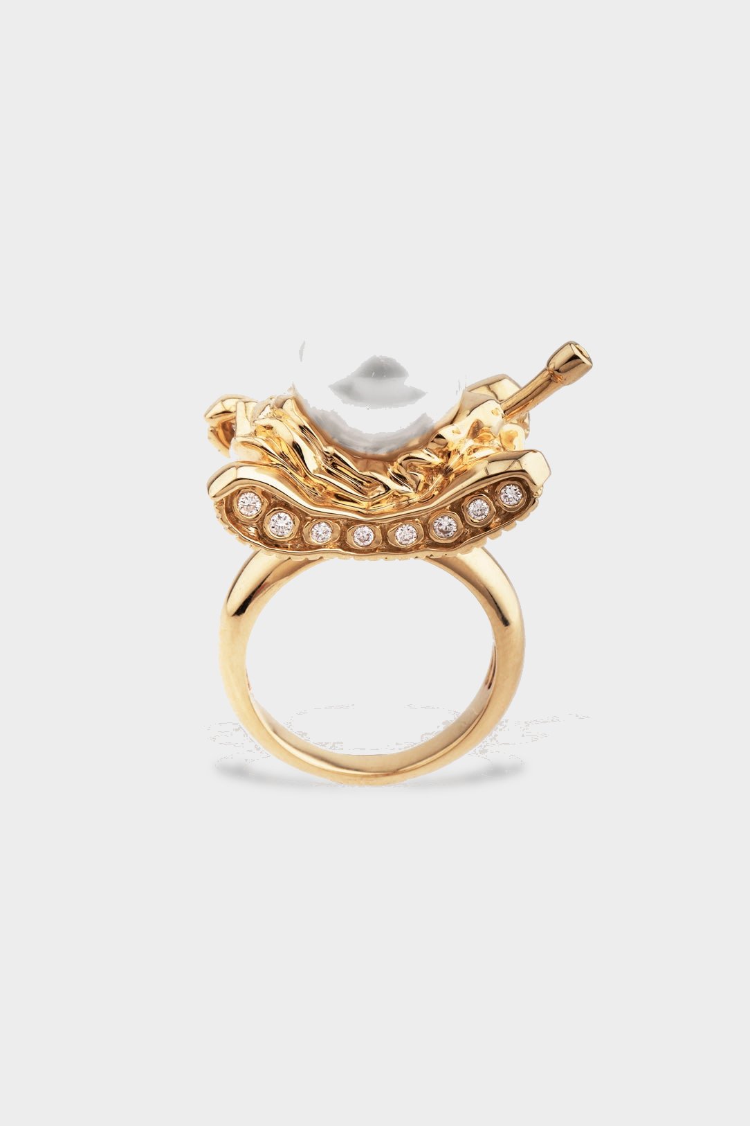 Portrait Gold, Diamond & South Sea Pearl Ring